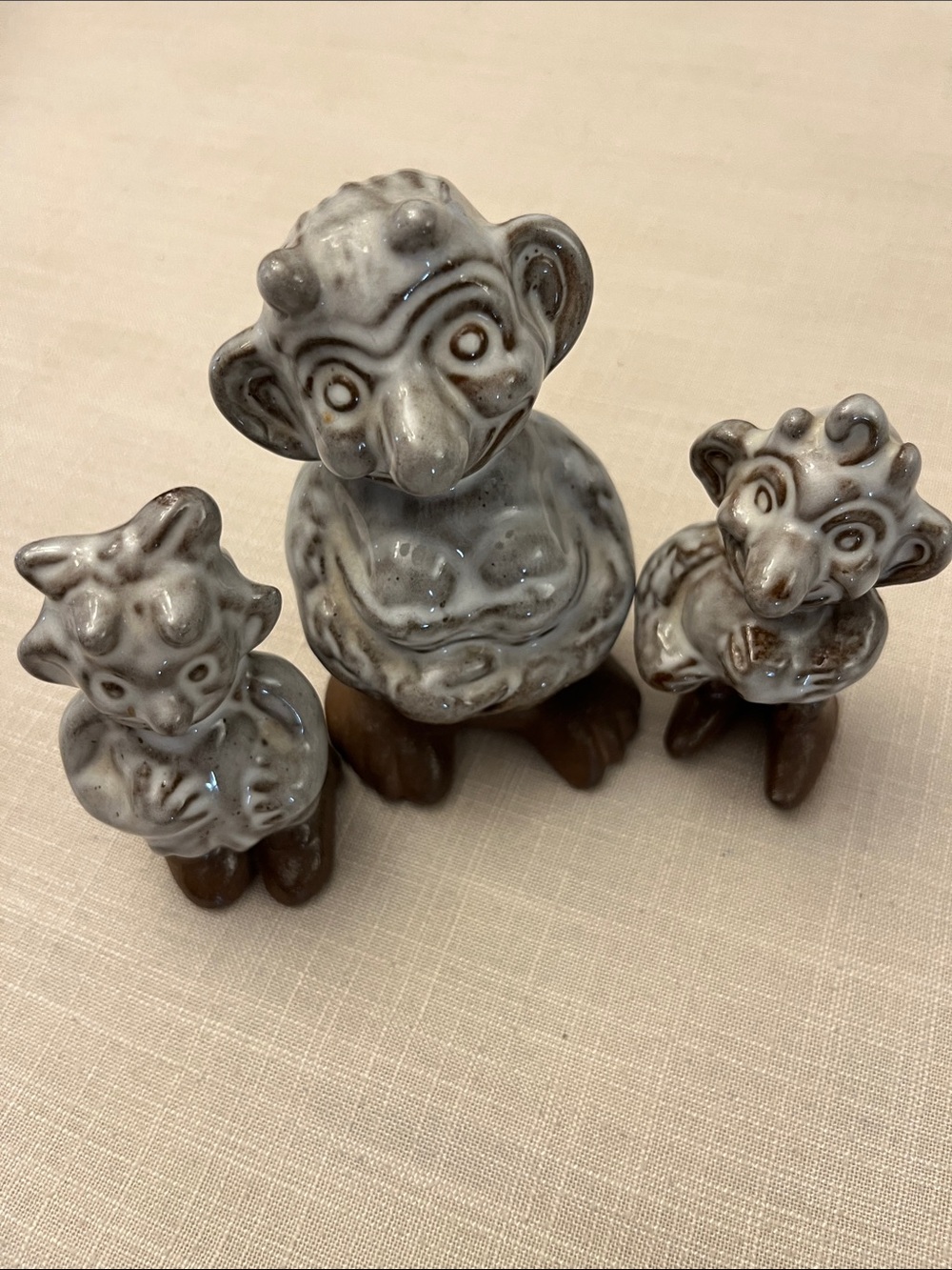 Vintage MCM Danish Troll Family